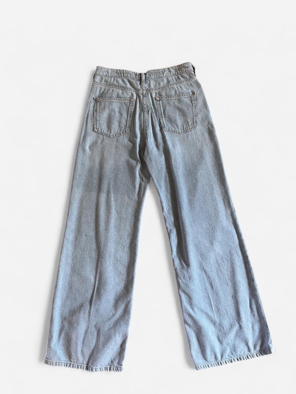Pilcro Light Gray Wide Leg Denim Jeans - Picture 3 of 3